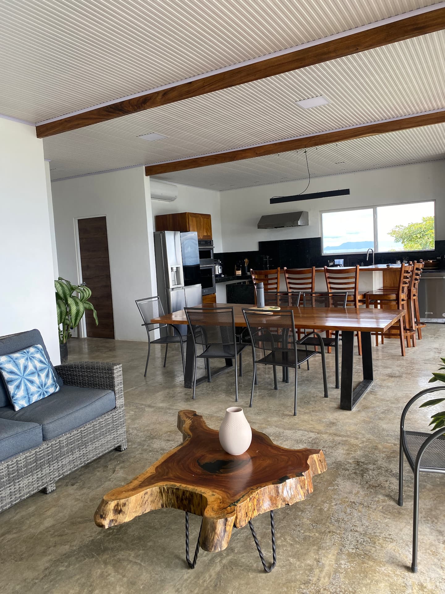 Dining area and open kitchen